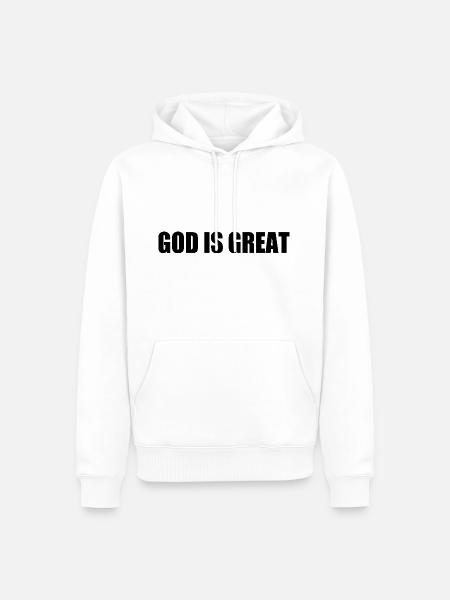 god is great - Männer Premium Bio Hoodie - Weiß