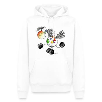 Kunterbuntes Pferd - Pony - Pferde - Männer Premium Bio Hoodie - Weiß - Vorne - Nico (187cm)