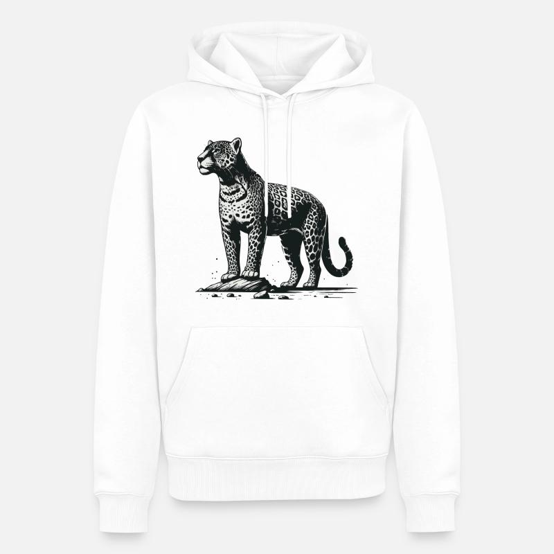 Jaguar - Sweat à capuche Premium bio Homme - blanc