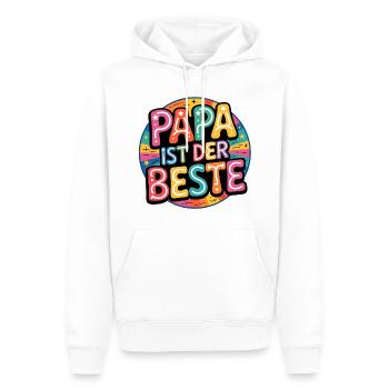 Papa ist der Beste - Männer Premium Bio Hoodie - Weiß - Vorne - Nico (187cm)