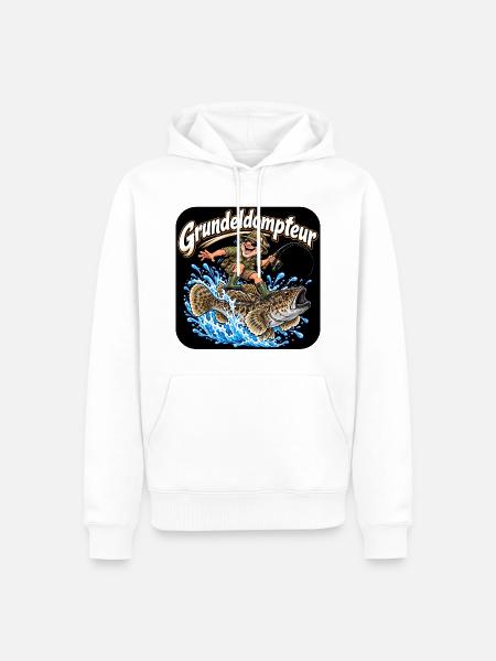 Grundeln Angeln - Männer Premium Bio Hoodie - Weiß