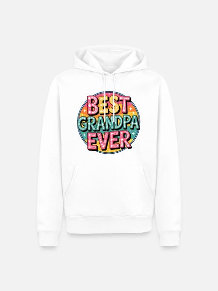 Bester Opa - Männer Premium Bio Hoodie - Weiß