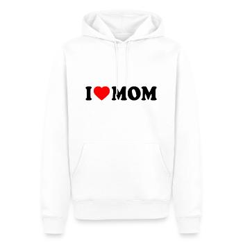 I love mom - Männer Premium Bio Hoodie - Weiß - Vorne - Nico (187cm)