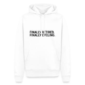 Finally Retired Finally Cycling Cyclists - Men’s Premium Organic Hoodie - white - Front - Nico (187cm)