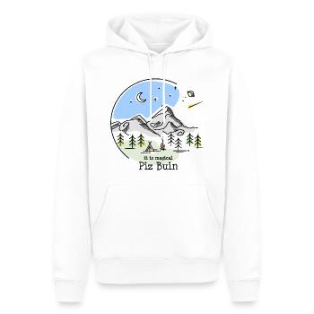Piz Buin Bernina Mountaineering Hiking Souvenir - Men’s Premium Organic Hoodie - white - Front - Nico (187cm)