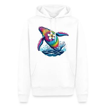 Tie Dye Wal Kreuzfahrt Urlaub 2024 Hawaii - Männer Premium Bio Hoodie - Weiß - Vorne - Nico (187cm)