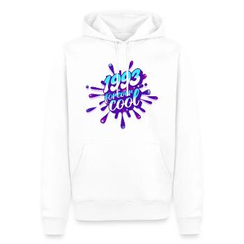 Cooles Jahr 1993 Jubiläum 30 Jahre - Männer Premium Bio Hoodie - Weiß - Vorne - Nico (187cm)