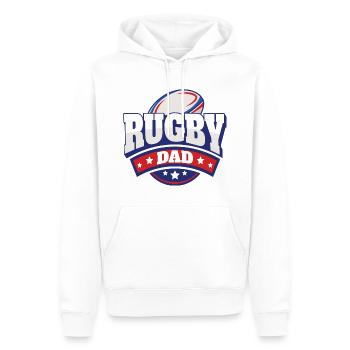 Vater Rugby-Spieler Geschenk Papa Rugby-Unterstützer - Männer Premium Bio Hoodie - Weiß - Vorne - Nico (187cm)