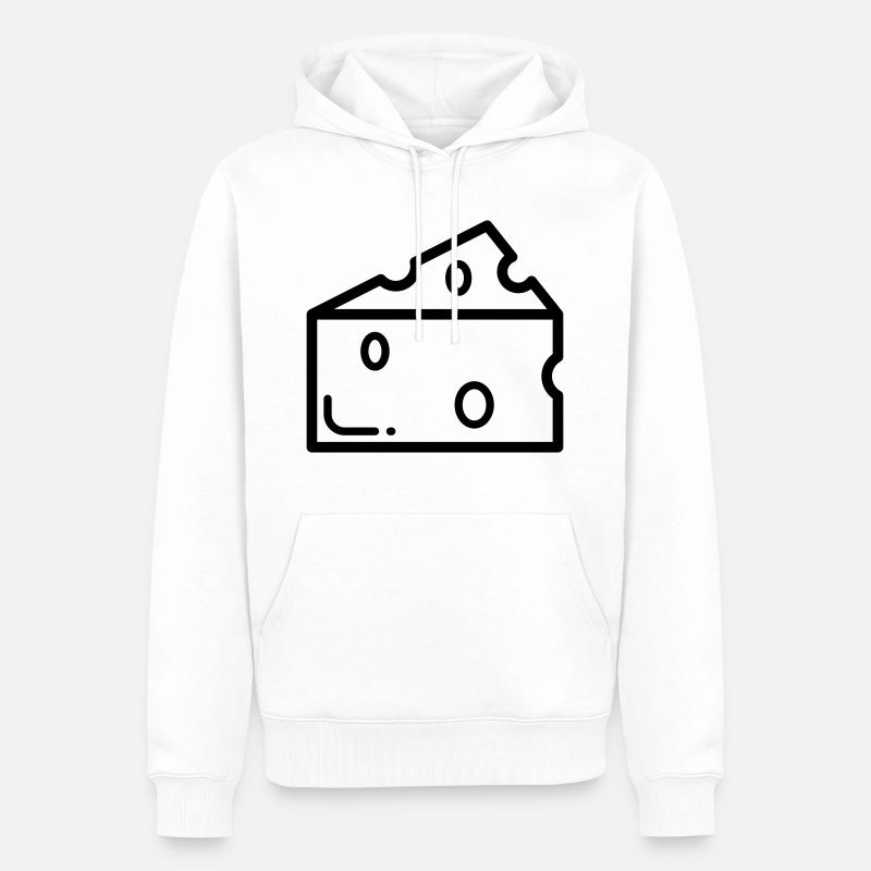Käse - Männer Premium Bio Hoodie - Weiß