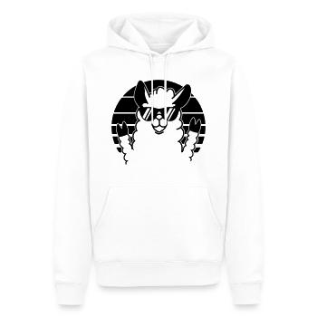 Lama cool lunettes de soleil - Alpaca – Lama drôle - Sweat à capuche Premium bio Homme - blanc - Devant - Nico (187cm)