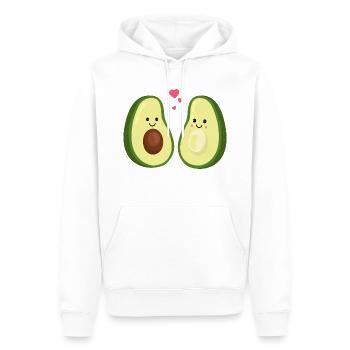 You complete me! Avocado - Liebe - Valentinstag - Männer Premium Bio Hoodie - Weiß - Vorne - Nico (187cm)