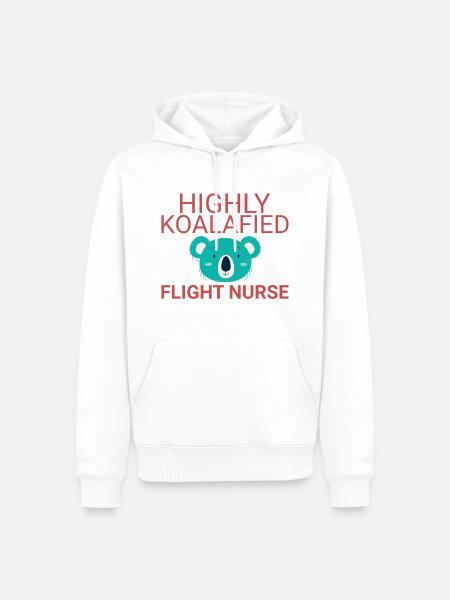 Flight Nurse Koalafied Luftrettung - Männer Premium Bio Hoodie - Weiß