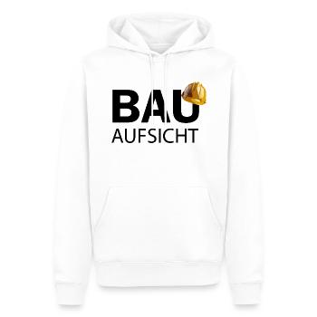 Örtliche Bauaufsicht auf der Baustelle - Männer Premium Bio Hoodie - Weiß - Vorne - Nico (187cm)