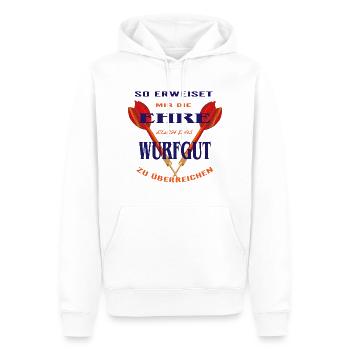 Dart Sprüche Darts für Dartspieler Geschenke - Männer Premium Bio Hoodie - Weiß - Vorne - Nico (187cm)