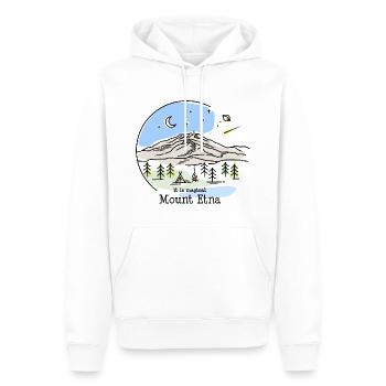 Etna, Etna, Mongibello, volcano, mountain, Sicily, Italy - Men’s Premium Organic Hoodie - white - Front - Nico (187cm)