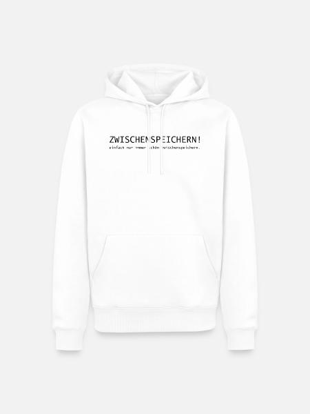 Cache! just always store nicely. - Men’s Premium Organic Hoodie - white