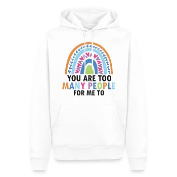 Thérapie de la dyslexie pour le mois de la dyslexie - Sweat à capuche Premium bio Homme - blanc - Devant - Nico (187cm)