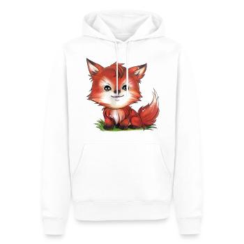 Niedliches Fuchs Kind Geschenkidee für Fuchsfan - Männer Premium Bio Hoodie - Weiß - Vorne - Nico (187cm)