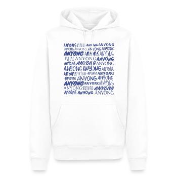 Anyong - Sweat à capuche Premium bio Homme - blanc - Devant - Nico (187cm)