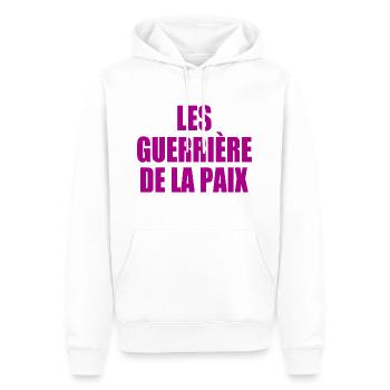 les guerrière de la paix - Sweat à capuche Premium bio Homme - blanc - Devant - Nico (187cm)