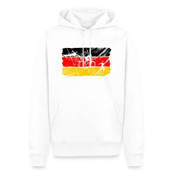 Drapeau du triathlon Allemagne (GER) - Sweat à capuche Premium bio Homme - blanc - Devant - Nico (187cm)