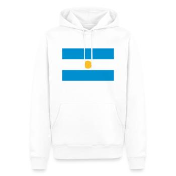 Drapeau national de l Argentine - Sweat à capuche Premium bio Homme - blanc - Devant - Nico (187cm)