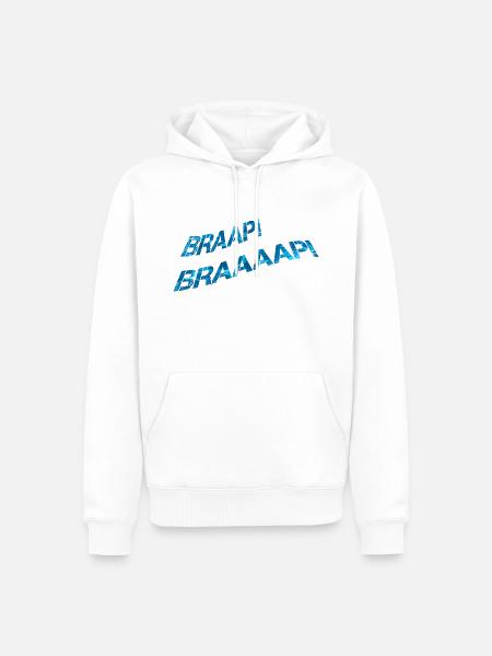 Braap! Braaaap! Blau Wasser - Männer Premium Bio Hoodie - Weiß
