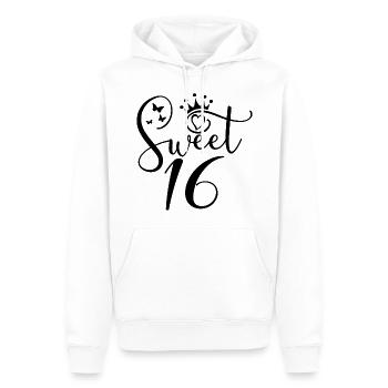 Sweet Sixteen Mignon cadeau de 16 ans - Sweat à capuche Premium bio Homme - blanc - Devant - Nico (187cm)