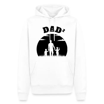 Dad² 2 Sons Black - Männer Premium Bio Hoodie - Weiß - Vorne - Nico (187cm)