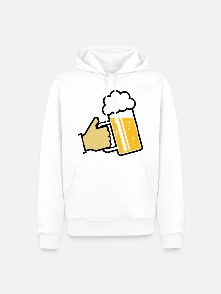 XBayerischer Gruß (L3) - Männer Premium Bio Hoodie - Weiß