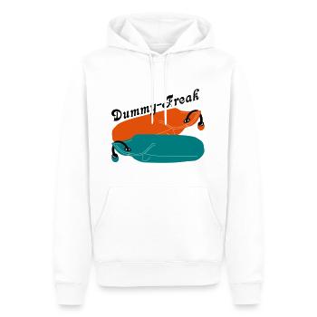 Dummy Freak - Männer Premium Bio Hoodie - Weiß - Vorne - Nico (187cm)