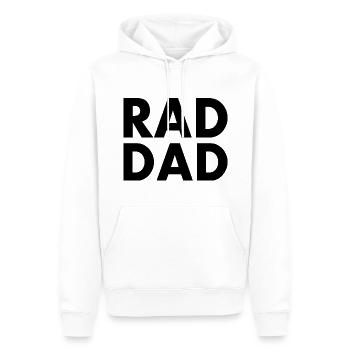 Rad dad - Sweat à capuche Premium bio Homme - blanc - Devant - Nico (187cm)
