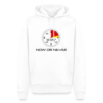 Now or never...cooles Design für Skydiver - Männer Premium Bio Hoodie - Weiß - Vorne - Nico (187cm)