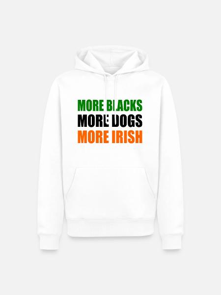more blacks more dogs more irish - Männer Premium Bio Hoodie - Weiß