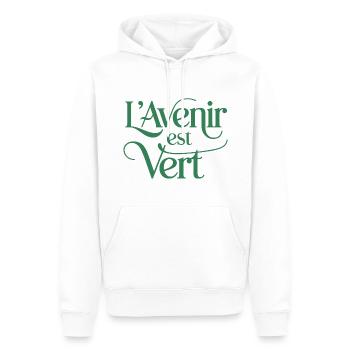 L'avenir est vert - Sweat à capuche Premium bio Homme - blanc - Devant - Nico (187cm)