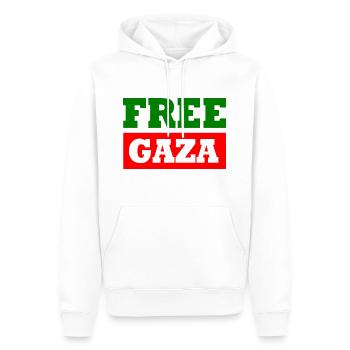 Free gaza - Männer Premium Bio Hoodie - Weiß - Vorne - Nico (187cm)