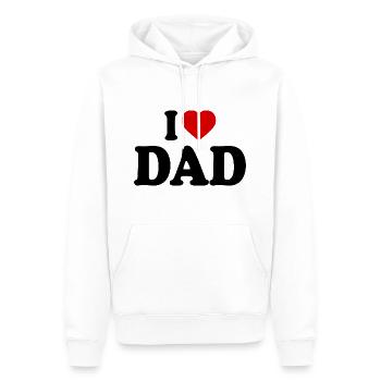 I love dad - Sweat à capuche Premium bio Homme - blanc - Devant - Nico (187cm)