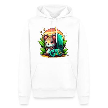 Gaming Maus - Männer Premium Bio Hoodie - Weiß - Vorne - Nico (187cm)