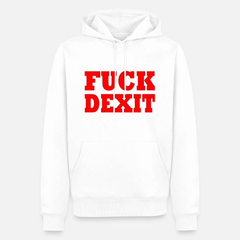 Fuck dexit - Männer Premium Bio Hoodie - Weiß