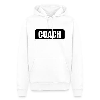 Entraîneur - Sweat à capuche Premium bio Homme - blanc - Devant - Nico (187cm)