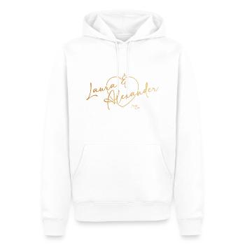 Sturm der Liebe Traumpaar Laura & Alexander - Männer Premium Bio Hoodie - Weiß - Vorne - Nico (187cm)