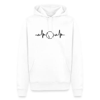 Tennis Heartbeat ECG - Sweat à capuche Premium bio Homme - blanc - Devant - Nico (187cm)