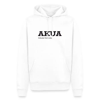 Akua - Männer Premium Bio Hoodie - Weiß - Vorne - Nico (187cm)