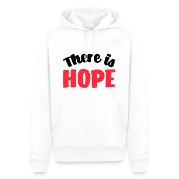 There Is Hope - Men’s Premium Organic Hoodie - white - Front - Nico (187cm)