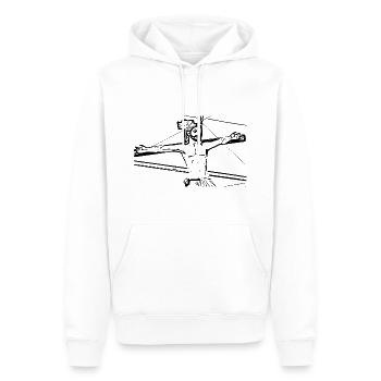 Jesus Christus Kreuz Ostern - Männer Premium Bio Hoodie - Weiß - Vorne - Nico (187cm)