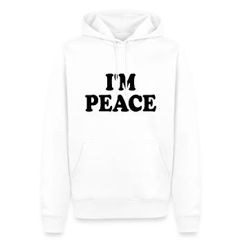 i come in peace im peace couple - Men’s Premium Organic Hoodie - white - Front - Nico (187cm)