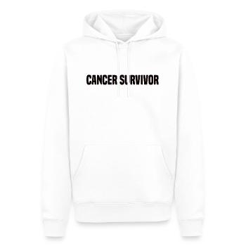 Cancer Survivor - Männer Premium Bio Hoodie - Weiß - Vorne - Nico (187cm)