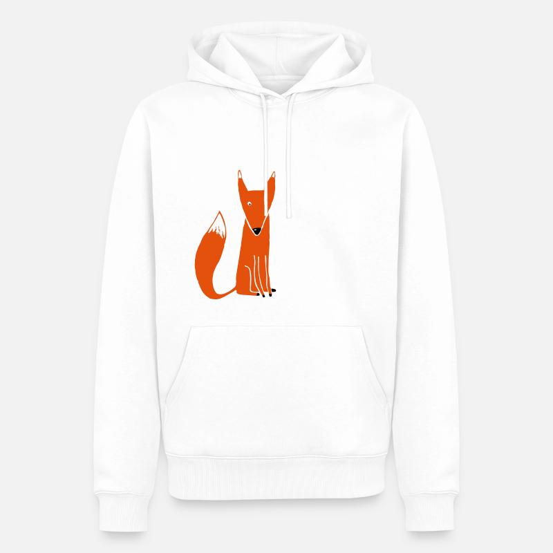 renardroux5mam - Männer Premium Bio Hoodie - Weiß