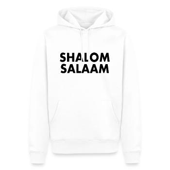 Shalom salaam - Sweat à capuche Premium bio Homme - blanc - Devant - Nico (187cm)