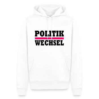 politikwechsel - Männer Premium Bio Hoodie - Weiß - Vorne - Nico (187cm)